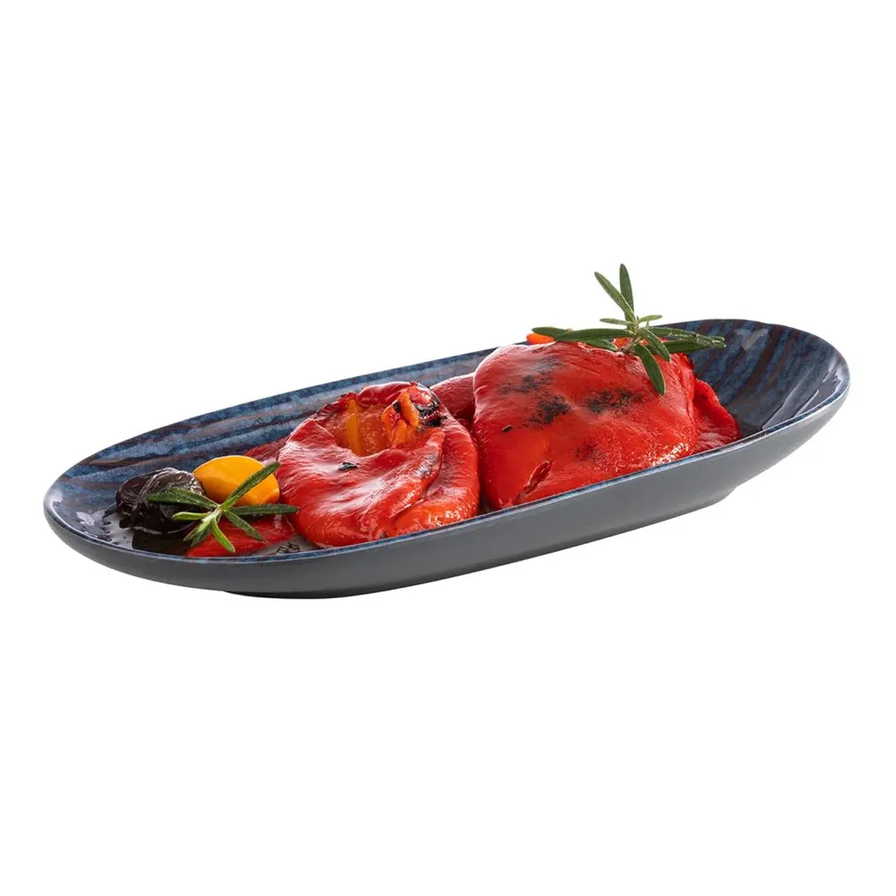 (6 stk.) Tallerken - flat - LOOPS - melamin - 280x135mm