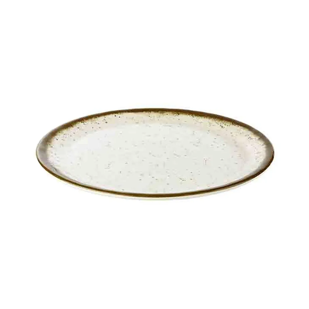 (6 stk.) Tallerken - flat - STONE ART - melamin - Ø 190 mm