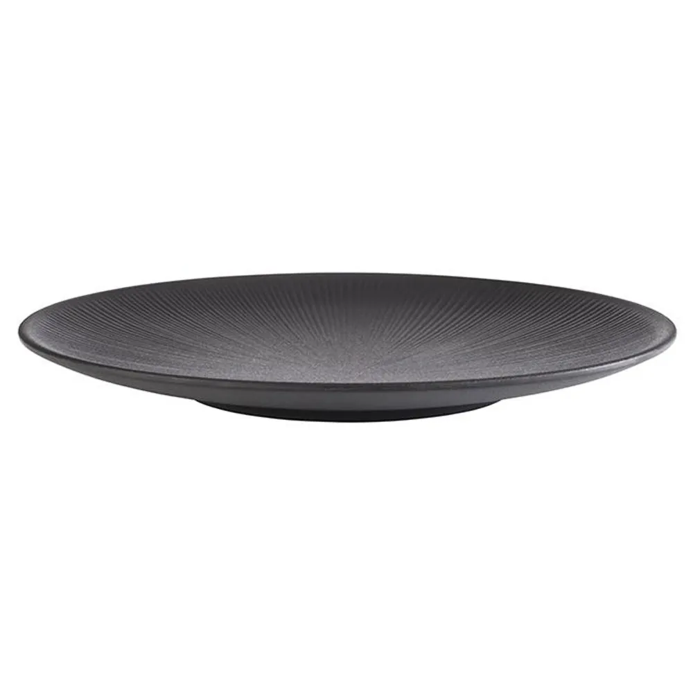 (6 stk.) Tallerken - NERO - Melamin - Ø 330 mm