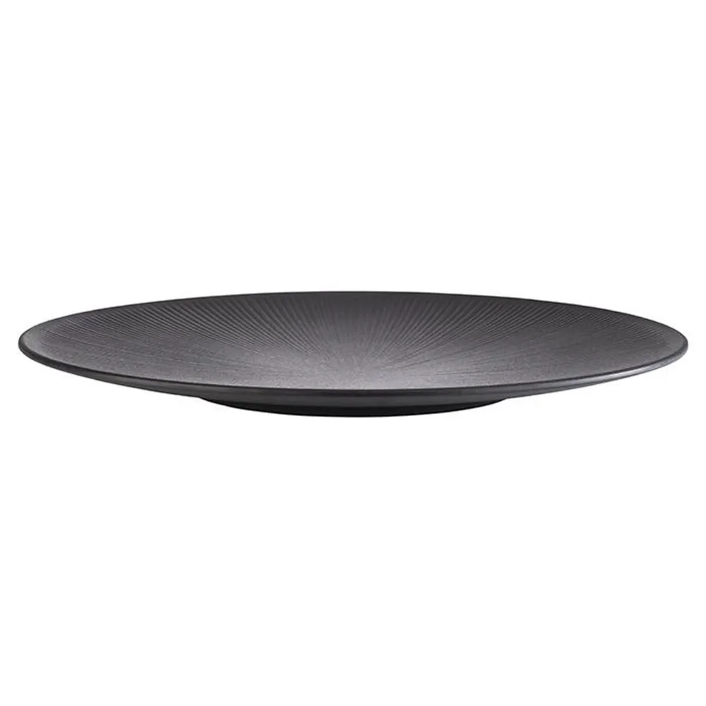 (6 stk.) Tallerken - NERO - Melamin - Ø 420 mm