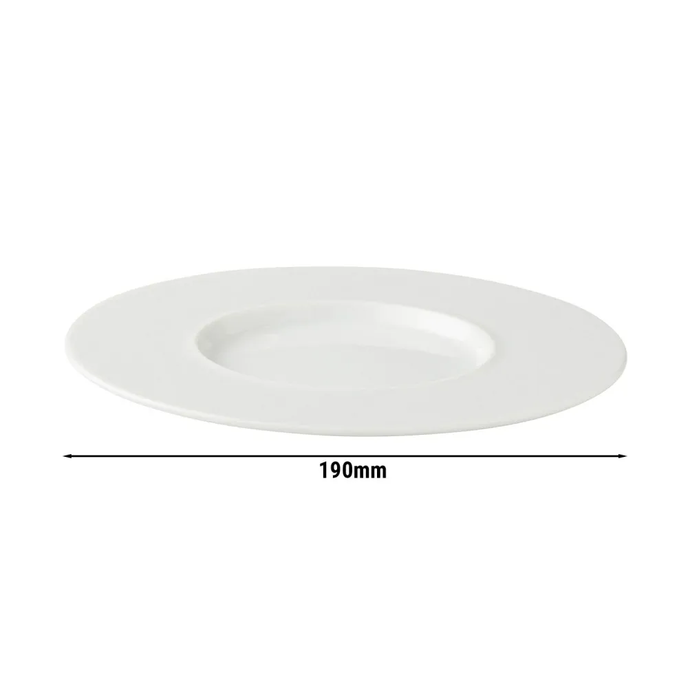 (6 stk) WHITE DELIGHT - Suppefat - Ø 190mm - Hvit