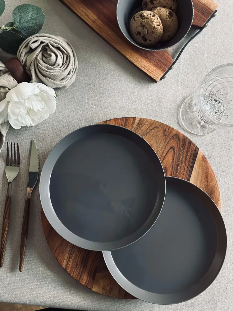 Tallerken Norma 20 cm - Stone grey 2 stk.