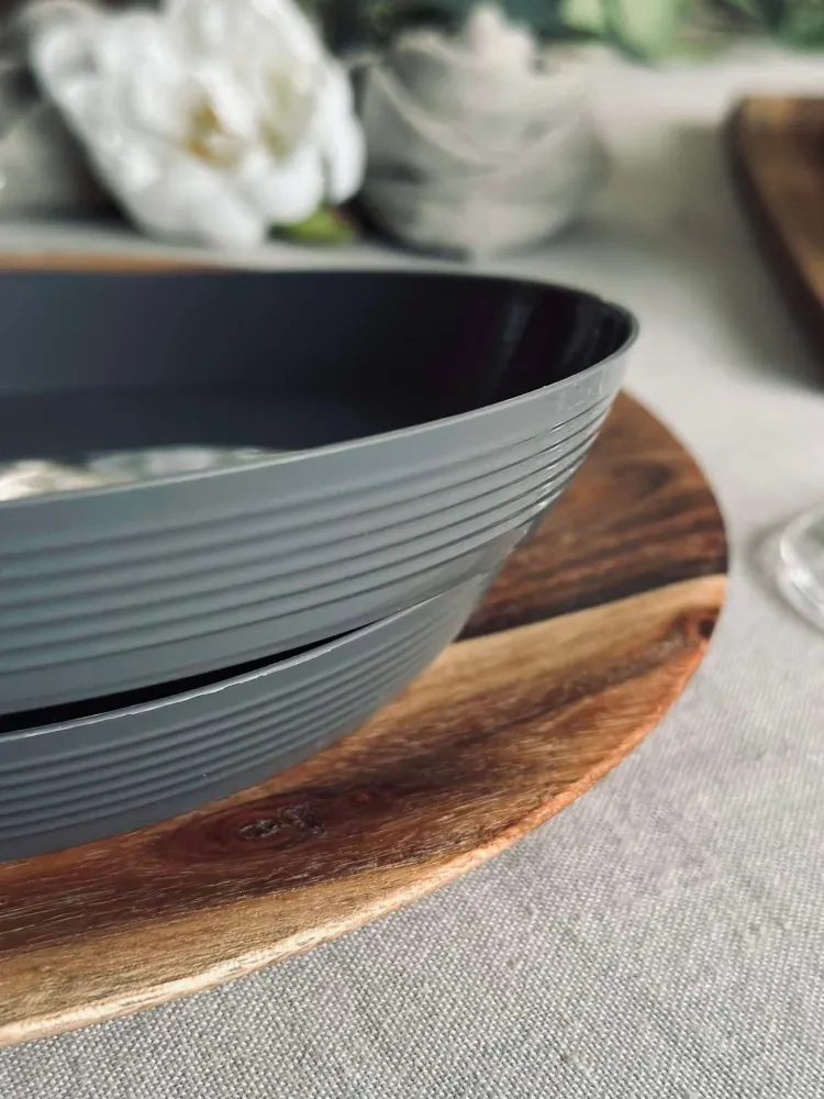 Tallerken Norma 20 cm - Stone grey 2 stk.