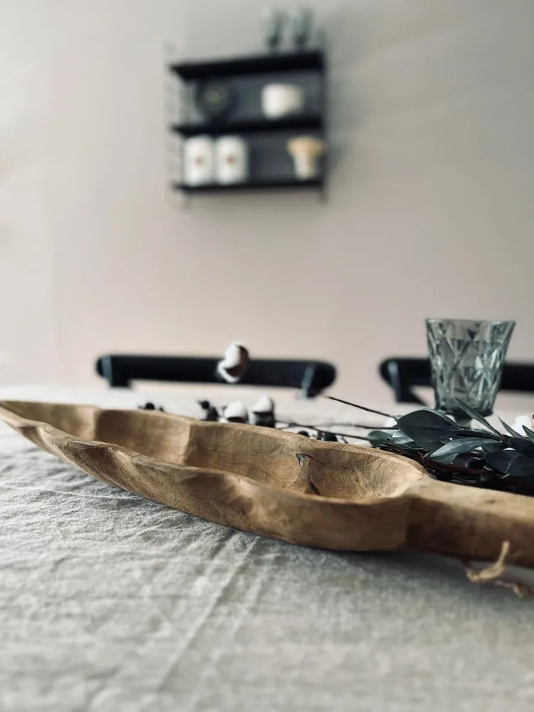 Tapasfat i teak - Håndlaget