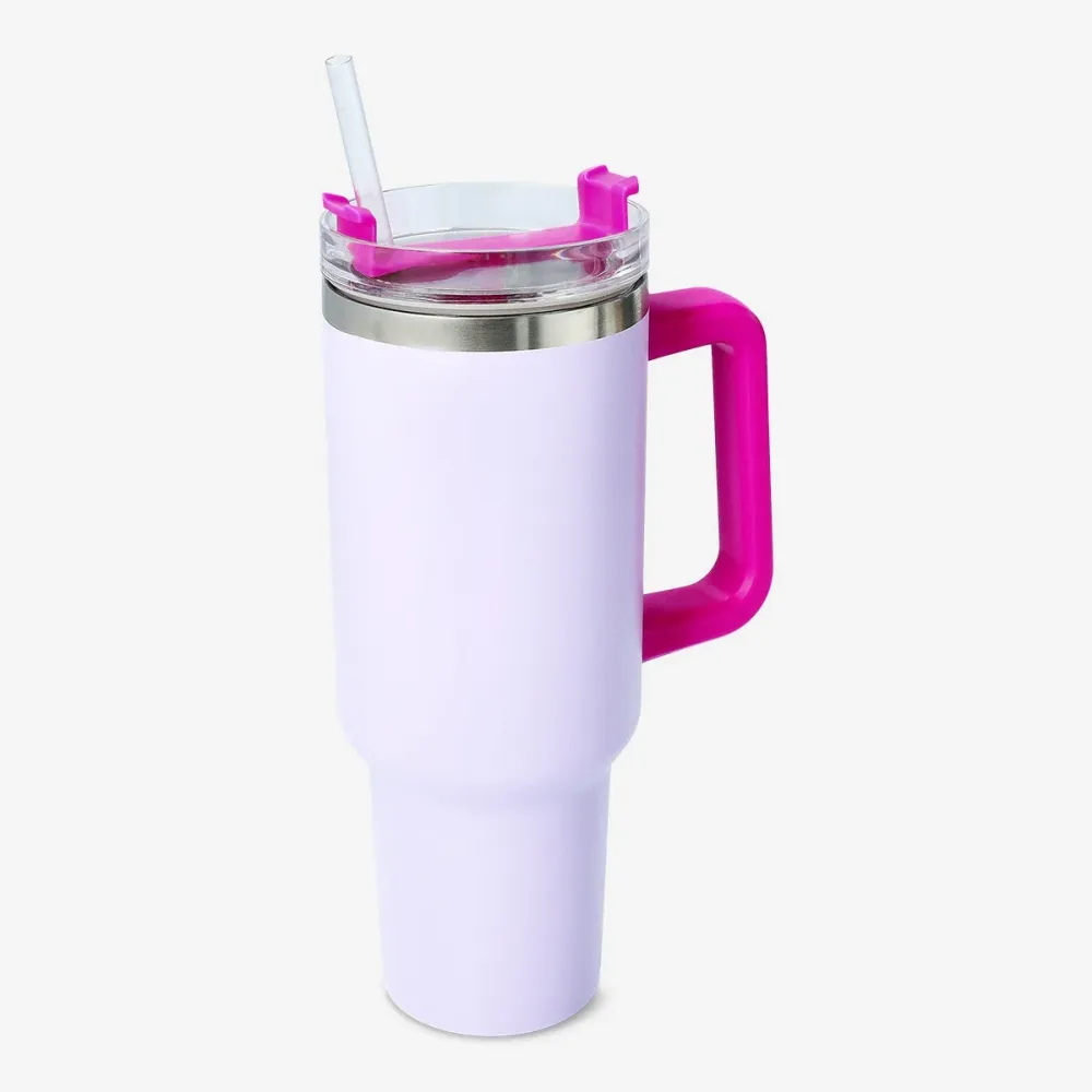 Tumbler med lokk og sugerør. 1,2 L