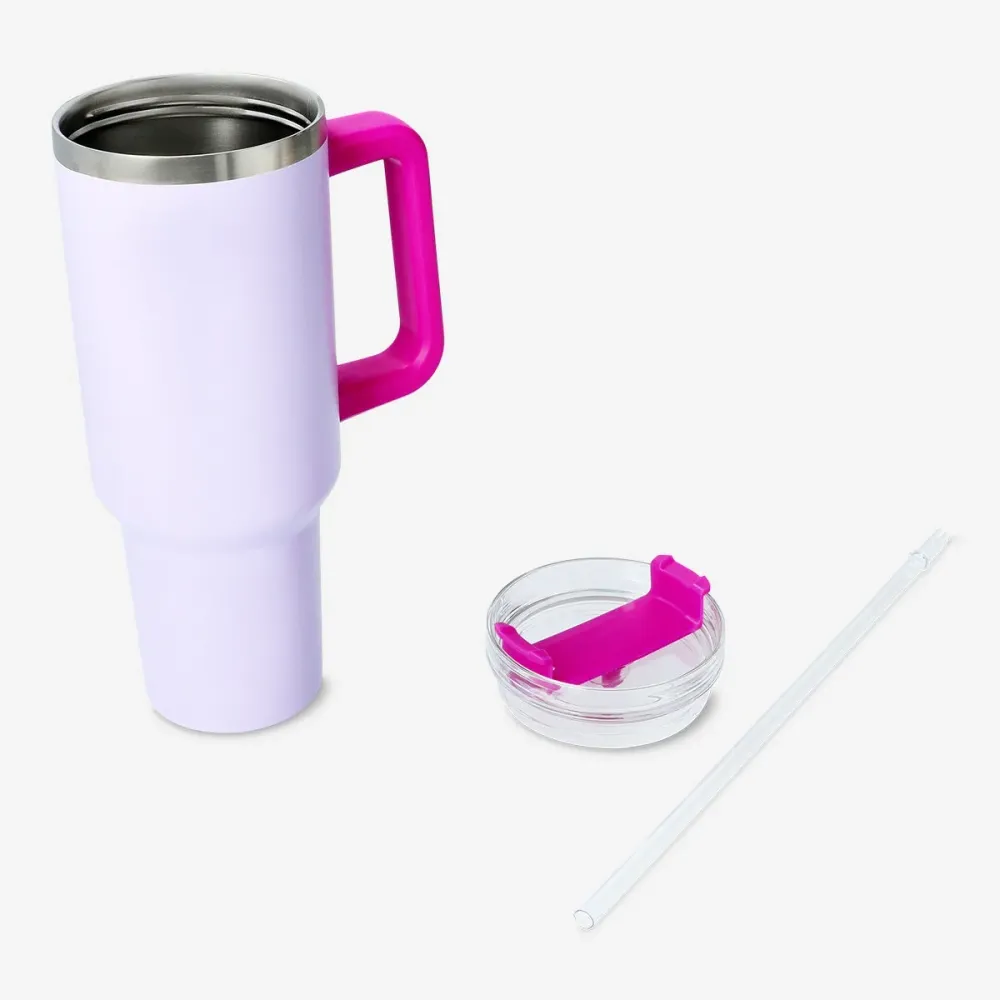 Tumbler med lokk og sugerør. 1,2 L