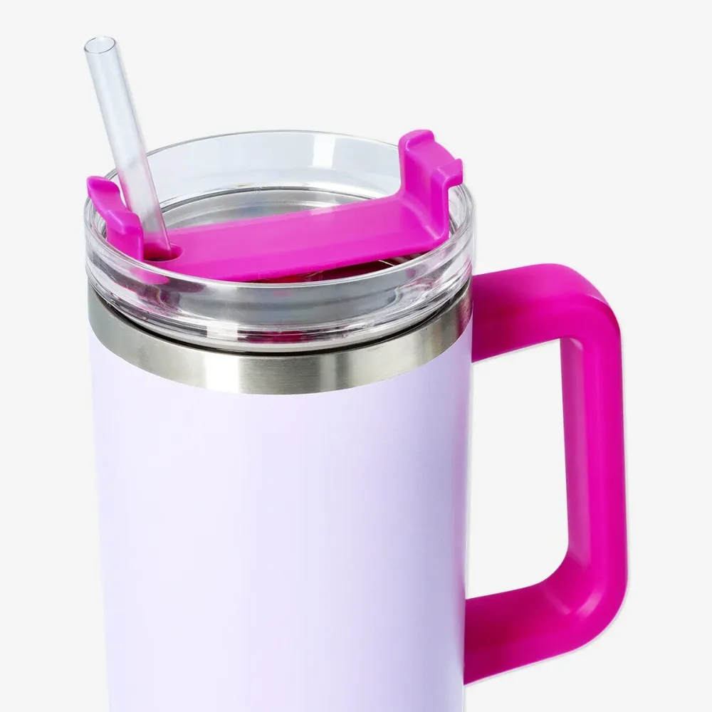 Tumbler med lokk og sugerør. 1,2 L