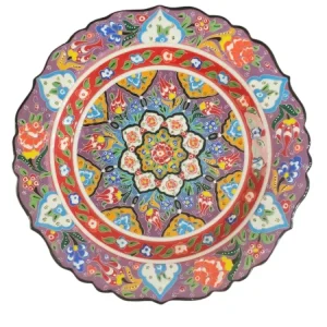 Tyrkisk keramisk håndlaget plate - 30 cm (12 '')