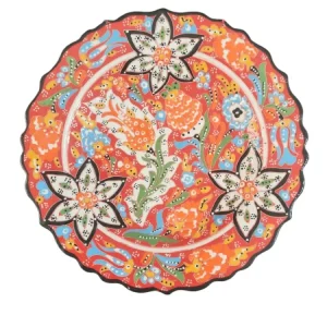 Tyrkisk keramisk håndlaget plate - 25 cm (10 '')