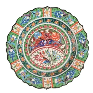 Tyrkisk keramisk håndlaget plate - 30 cm (12 '')