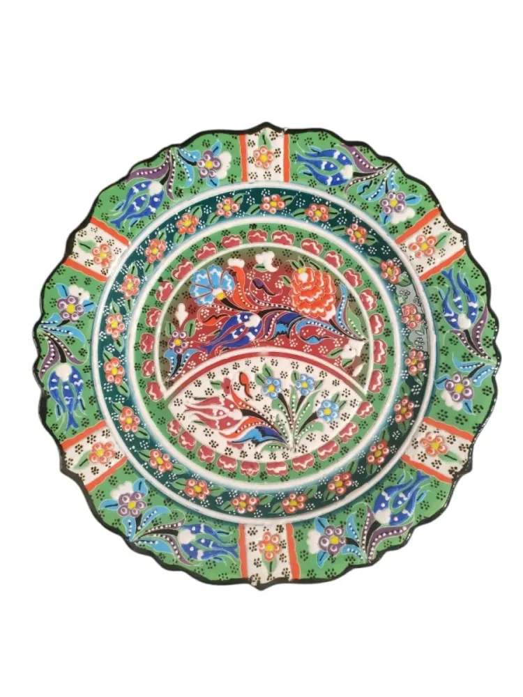 Tyrkisk keramisk håndlaget plate - 30 cm (12 '')