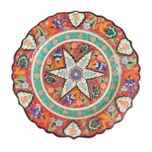 Tyrkisk keramisk håndlaget plate - 30 cm (12 '')
