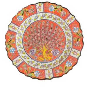 Tyrkisk keramisk håndlaget plate - 30 cm (12 '')