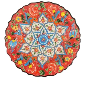 Tyrkisk keramisk håndlaget plate - 25 cm (10 '')