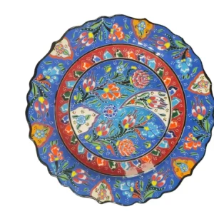 Tyrkisk keramisk håndlaget plate - 30 cm (12 '')