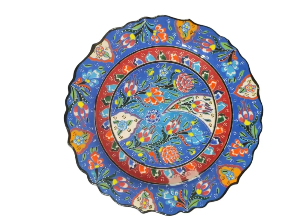 Tyrkisk keramisk håndlaget plate - 30 cm (12 '')