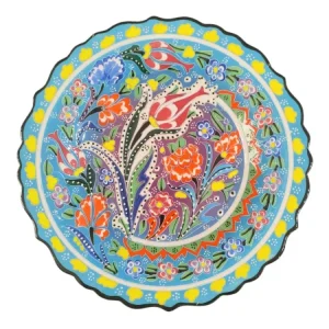 Tyrkisk keramisk håndlaget plate - 25 cm (10 '')