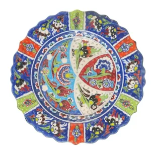 Tyrkisk keramisk håndlaget plate - 25 cm (10 '')