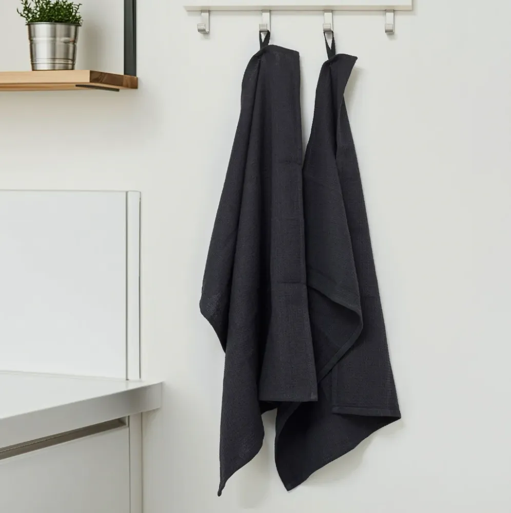 Viskestykker 2 stk – Vafflet Stone grey