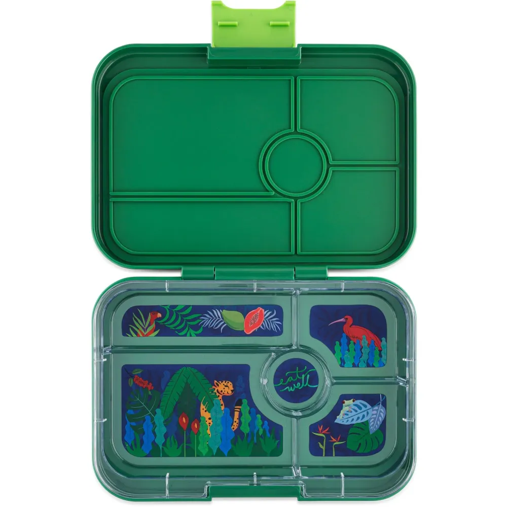Yumbox Palm Green / Jungle Tray Leakproof Tapas XL 5 Bento Lunch Box