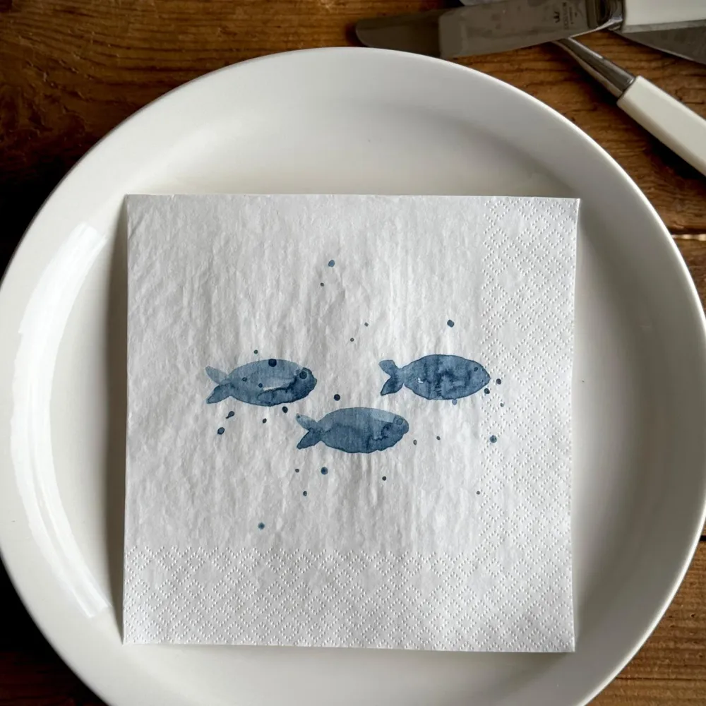 sögne serviett lunch fisk