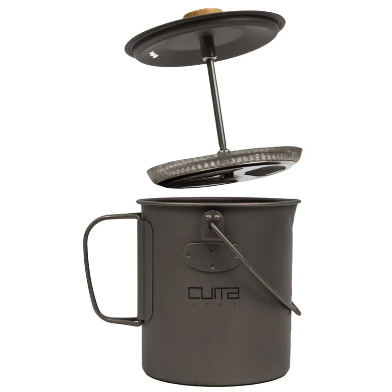 CUMA GEAR Titanium Hang Pot med Kaffe Filter Stempel - 750 ml