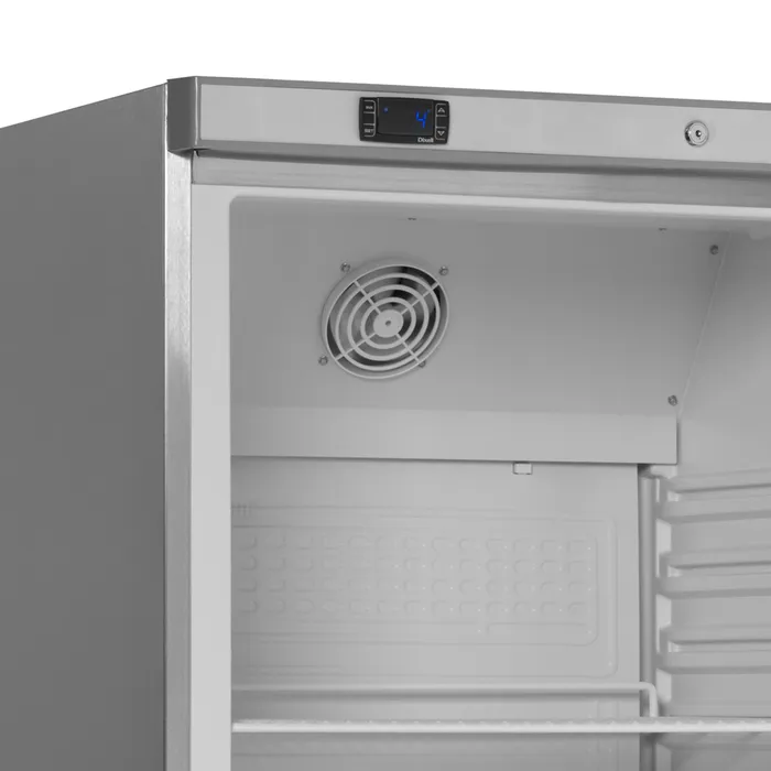 Kjøleskap Tefcold UR200X1 rustfri utside – Profesjonelt kompakt kjøleskap med ventilert kjøling