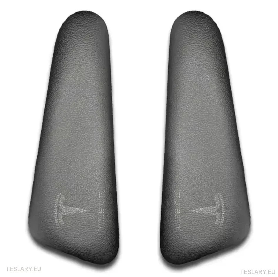 Knebeskyttelsesputer i Alcantara Black Leather Tesla 3/Y med logo