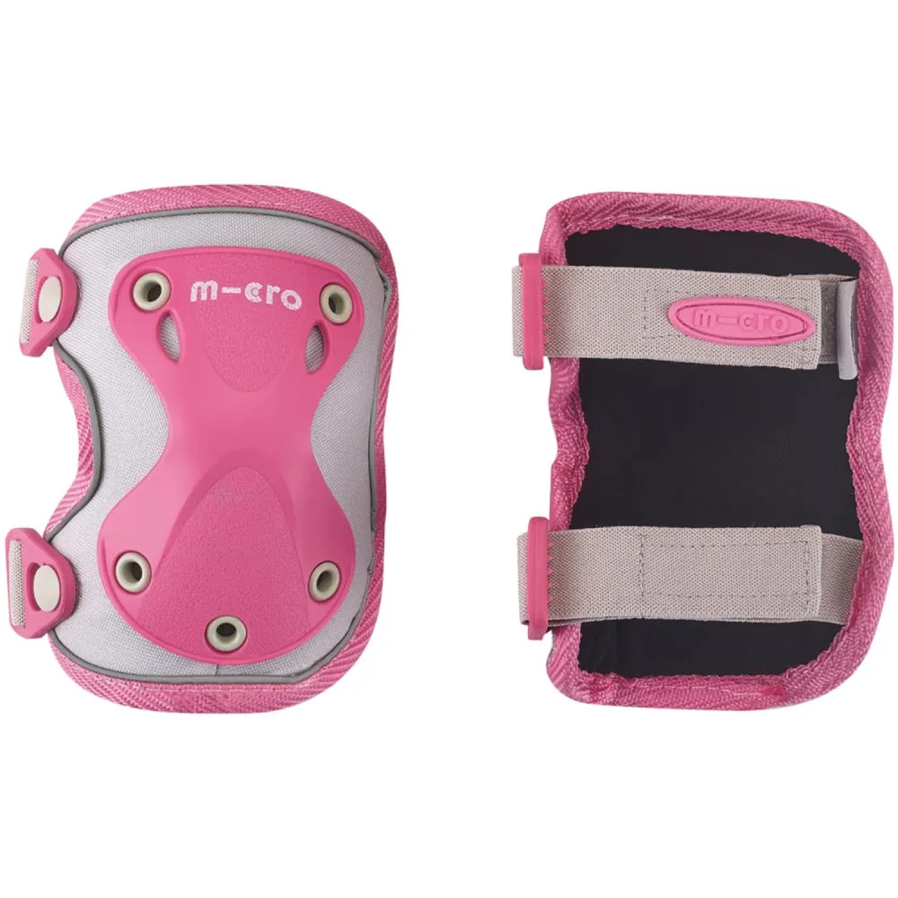 Micro Kne- og albuebeskyttere - reflekterende rosa M