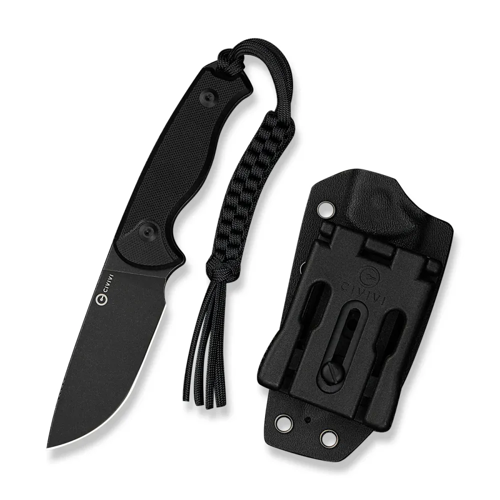 Civivi Timberbark Fixed Blade Black G10 / Black Stonewashed