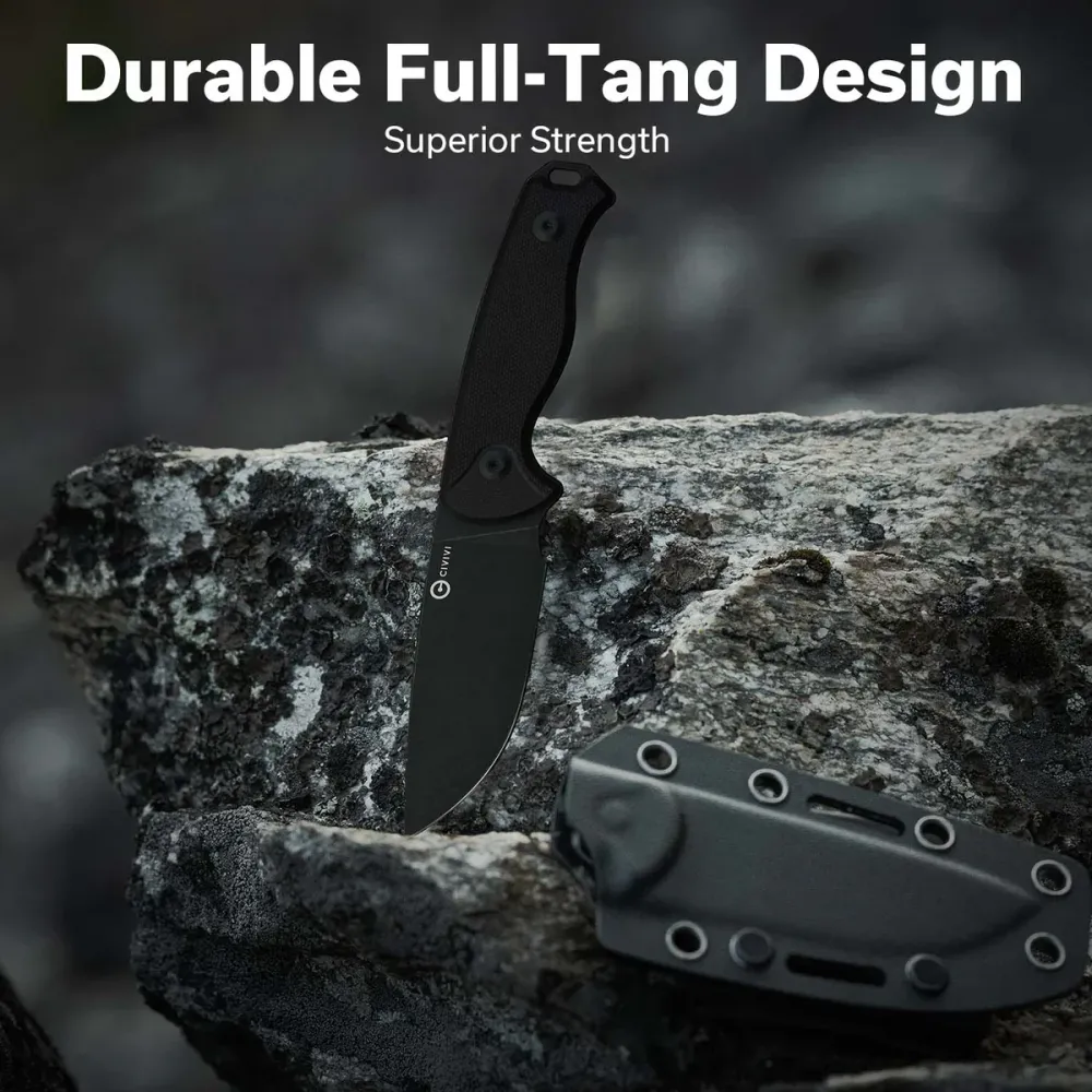 Civivi Timberbark Fixed Blade Black G10 / Black Stonewashed