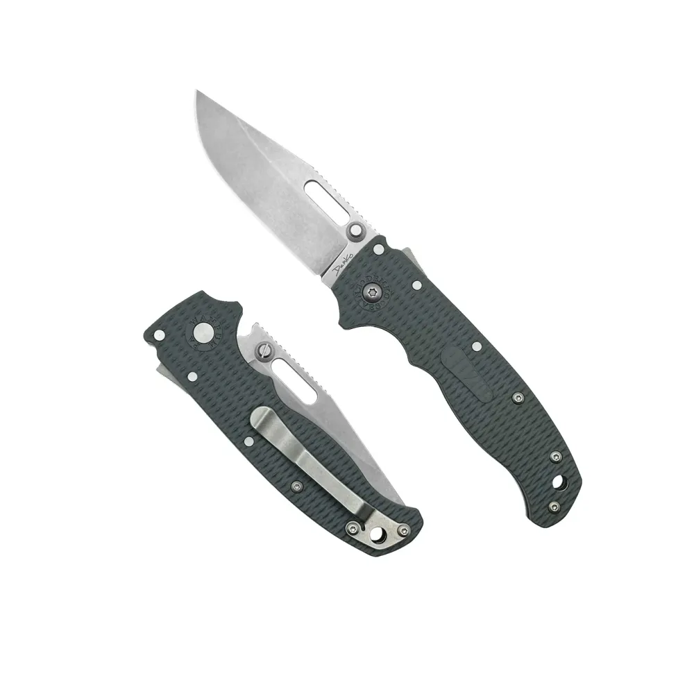 Demko Knives AD20.5 - AUS10A - Grey Grivory, Clip