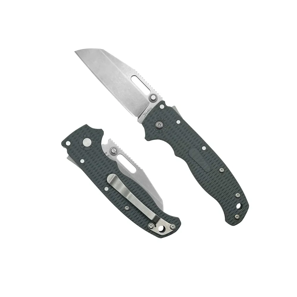 Demko Knives AD20.5 - AUS10A - Grey Grivory, Shark Foot