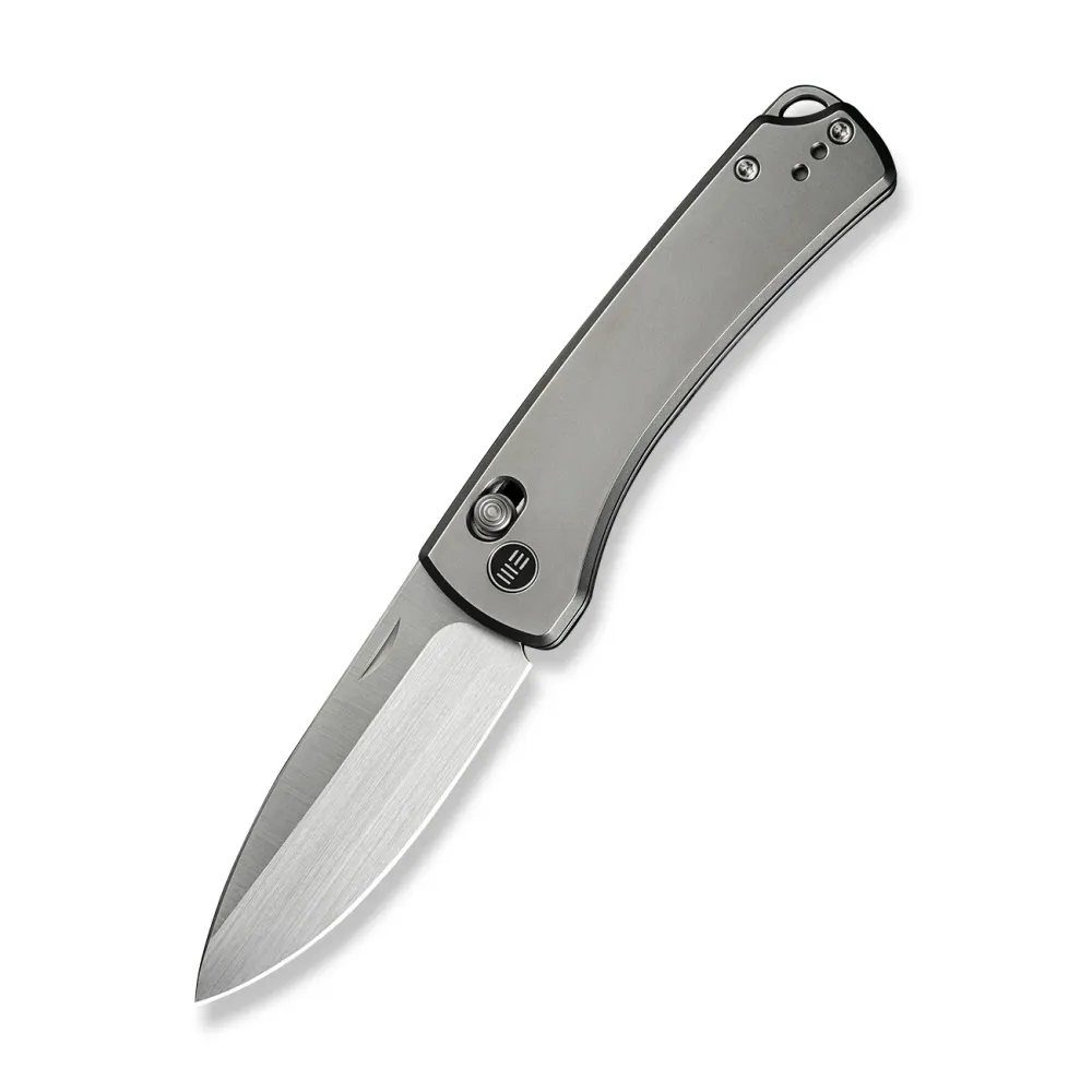 WEKNIFE Nightblade, Polished Bead Blasted Titanium / Hand Rubbed Satin