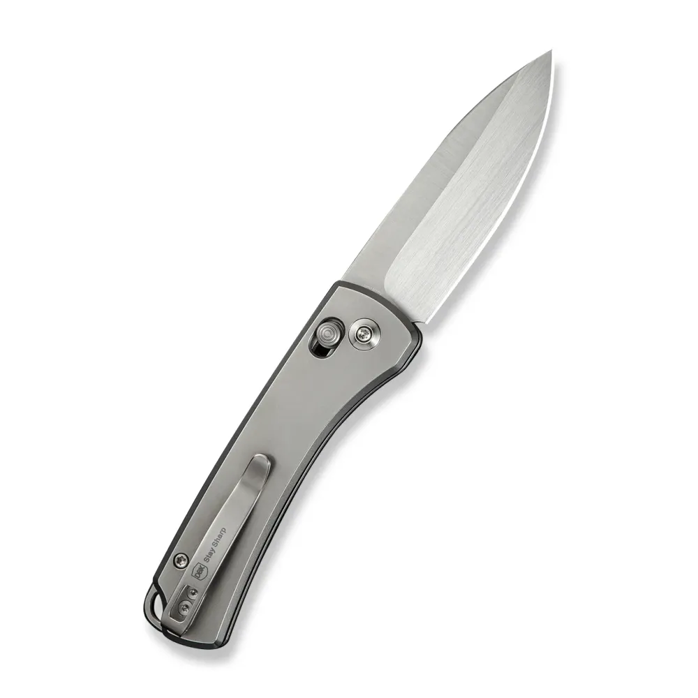 WEKNIFE Nightblade, Polished Bead Blasted Titanium / Hand Rubbed Satin