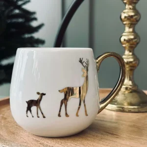 Julekopp med gullmotiv