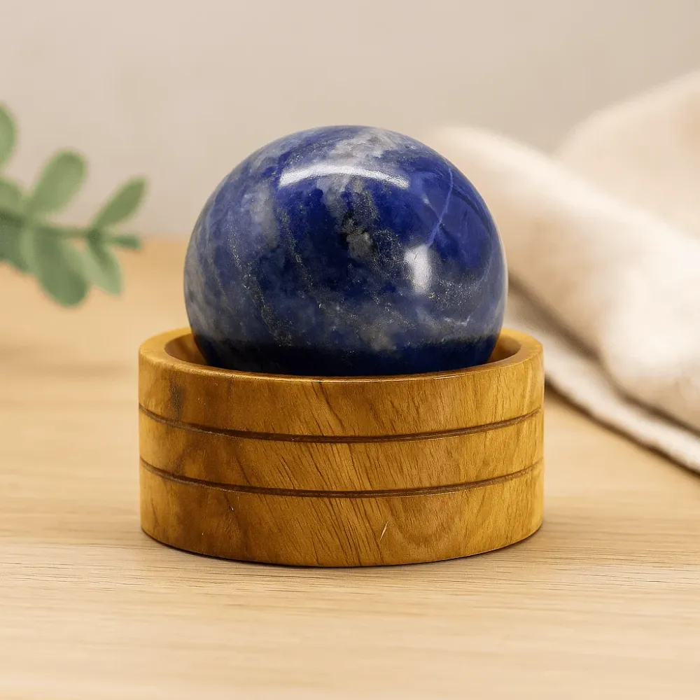 Lapis Lazuli-kule 50mm med stativ Afghan