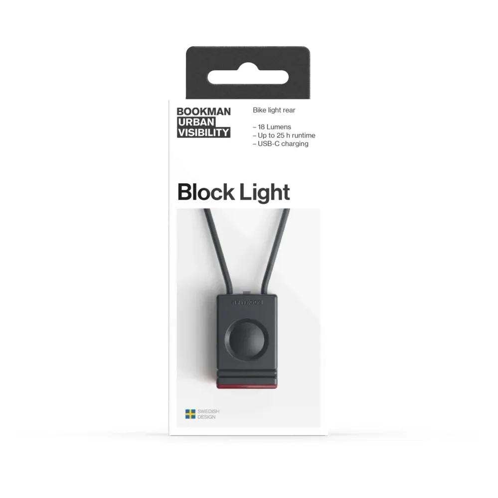 Bookman Urban Visibility Block Light Rear V2, Black