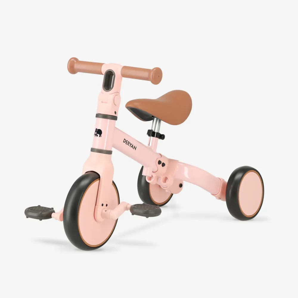 Jaime 4 i 1 Trehjulssykkel - Rosa DERYAN