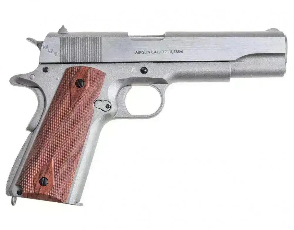 Swiss Arms - 1911 Seventies Luftpistol med Blowback - 4.5mm BB