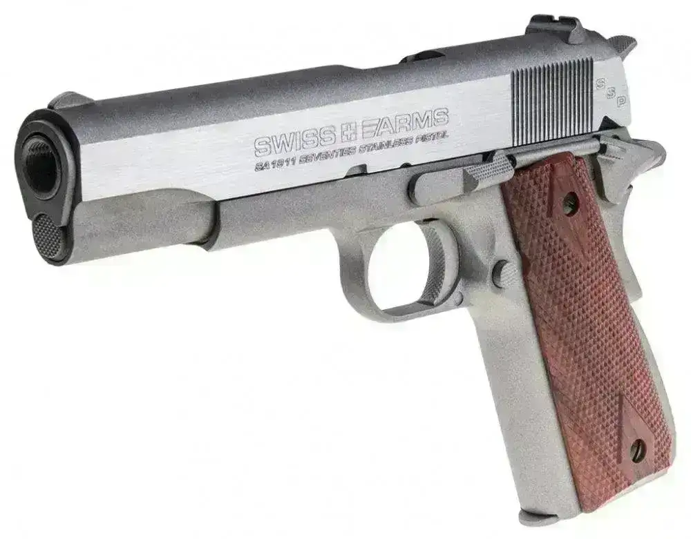 Swiss Arms - 1911 Seventies Luftpistol med Blowback - 4.5mm BB