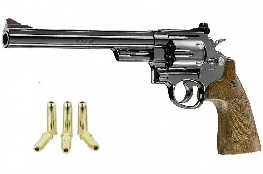 S&W - M29 8 3/8 CO2 Drevet - 4.5mm PELLETS Revolver - Blå Polert