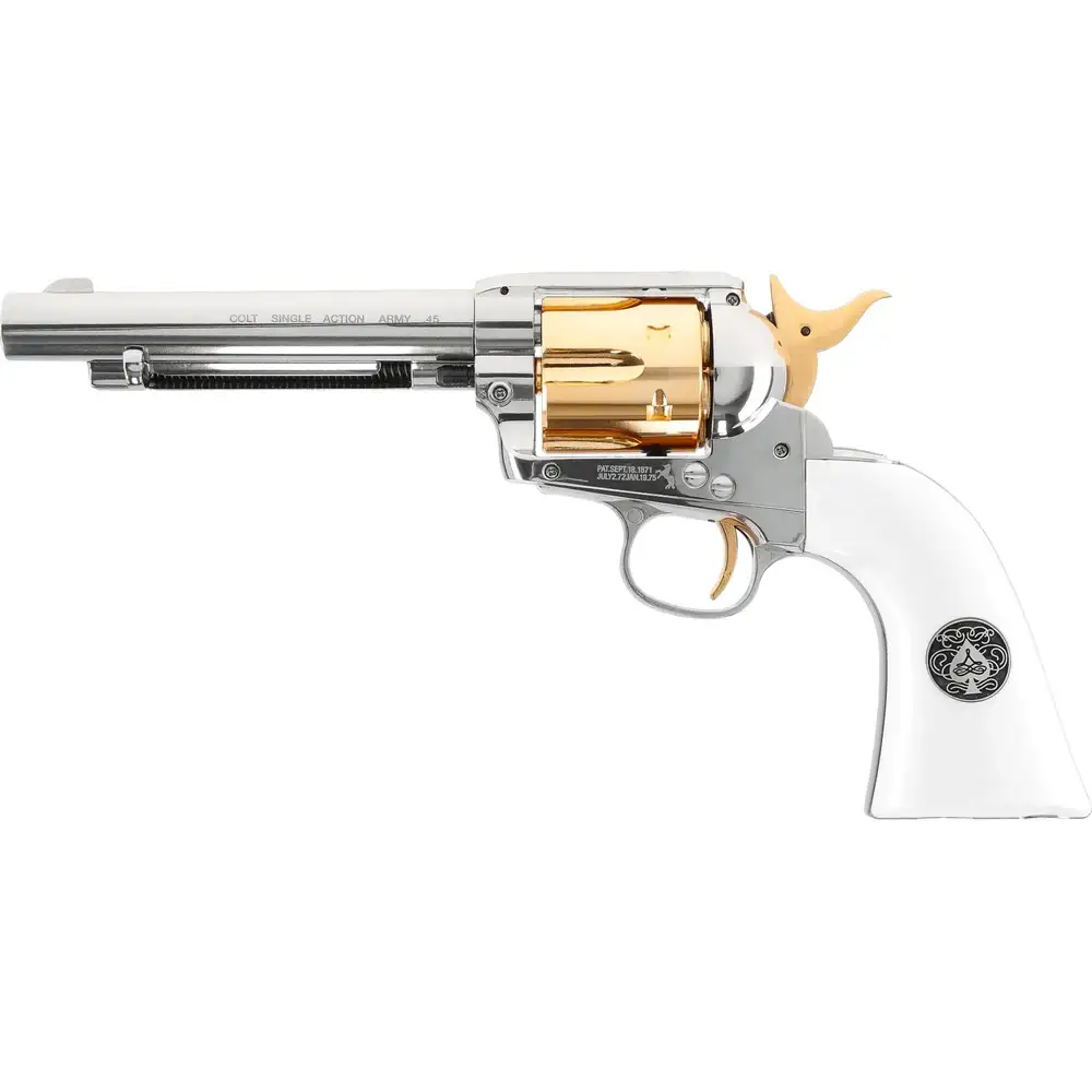 Peacemaker SAA .45 Smoke Wagon - CO2 Drevet Revolver - 4.5mm Pellets