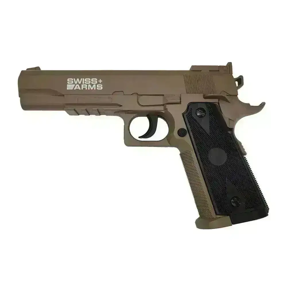 Swiss Arms 1911-Match - Co2 Drevet Luftpistol 4.5mm BB - Tan