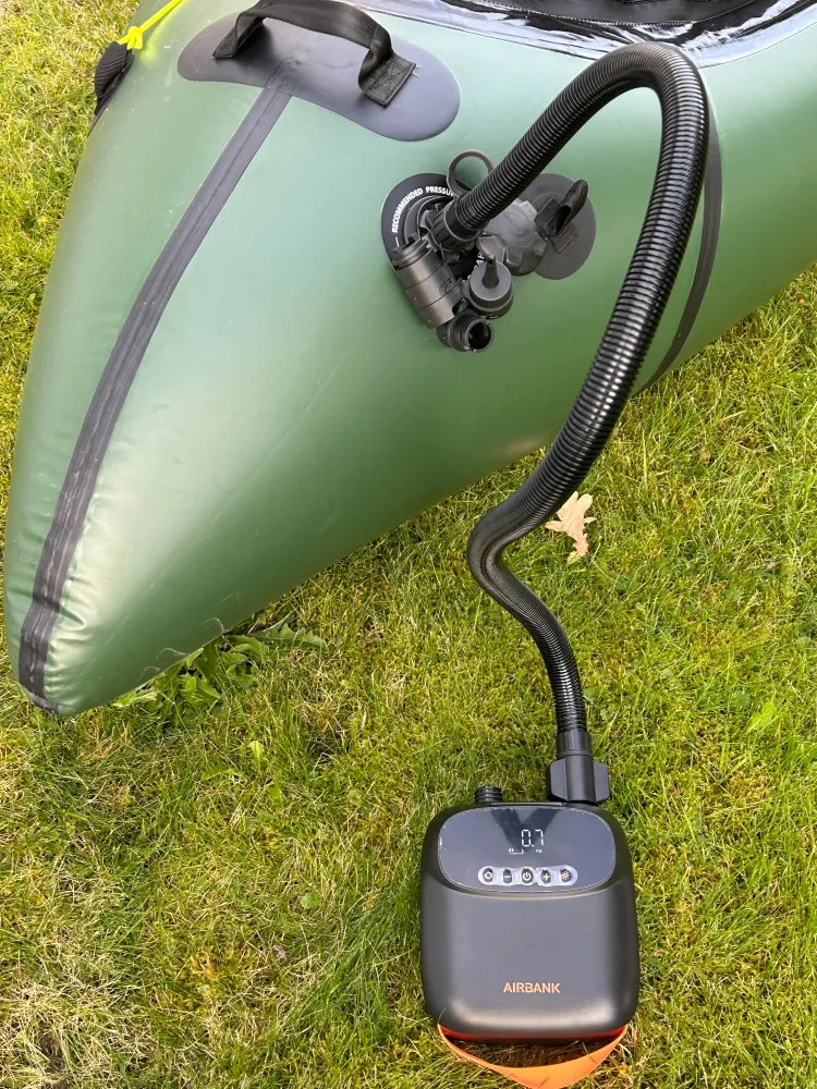 Rodrig Airbank Pro Elektrisk oppladbar luftpumpe SUP og Packraft 20PSI