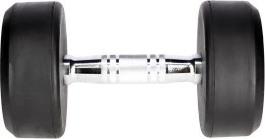 Hantel Manual Dumbbell 10kg Gummiert, Kromstål, Antiskli Grep HMS HG PRO