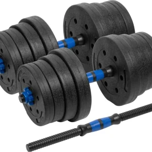 Hantler 30kg sett bitumenske med stangfunksjon hjemmetrening Rebel 2301