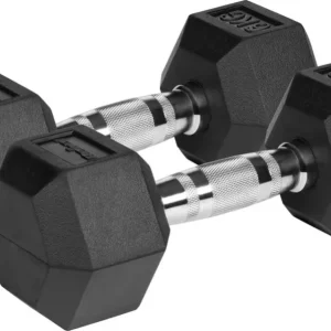 Hantler gummibelagt sett 2 x 6kg til hjemmetrening – Rebel 2325