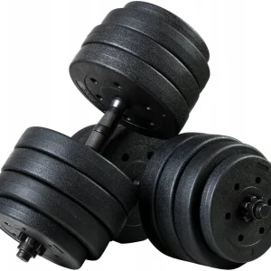 Justerbar manual 40kg Hantler 40kg Justerbart Sett 2x20kg Bitumenske – Funfit