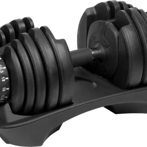 Justerbar manual Hantel Justerbar 2,5–24kg Støpejern Med Stativ Rebel 2303